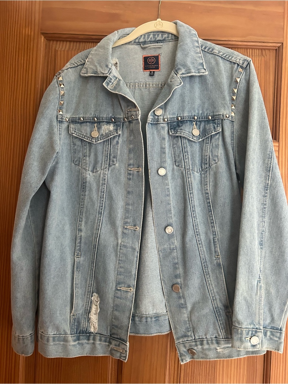 Boom Boom Jeans Light Blue Studded Denim Jacket